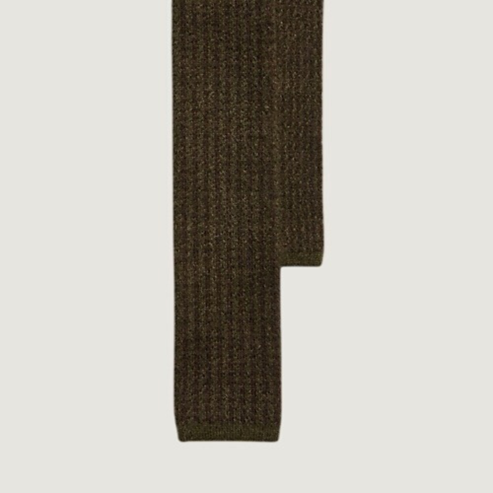 Ralph Lauren Purple Label Cashmere Knit Tie Green Houndstooth Made in Italy